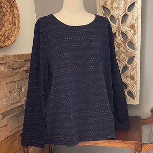 Tablots Navy Women's long sleeve Blouse